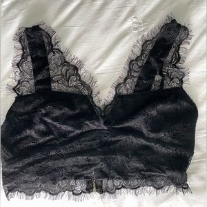 Topshop Scalloped Trim Lace Bralette Size 8